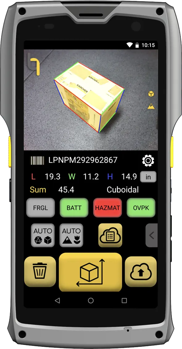 M2 Mobile Dimensioner, front view