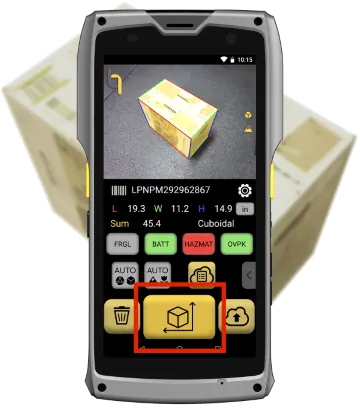 M2 render with the measure key highlighted and a box outlined on screen