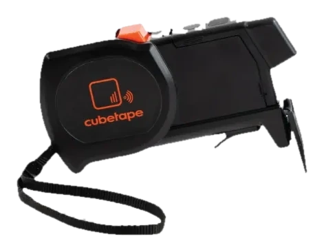 CubeTape Bluetooth tape measure with wrist strap